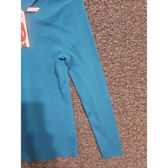 Cyrus Women's Intellect Turquoise Green Small S Cut-Out V N-Neck Top New NWT - Picture 4 of 12